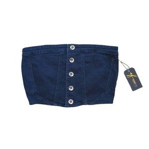 Redfox Premium Denim Jean Crop Top